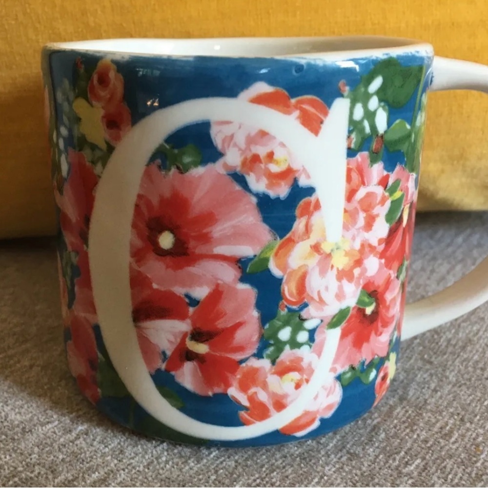 Anthropologie Dawn Monogram, Floral “C” Mug